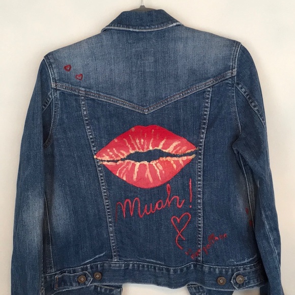 GAP Jackets & Blazers - Custom Painted Denim Jacket